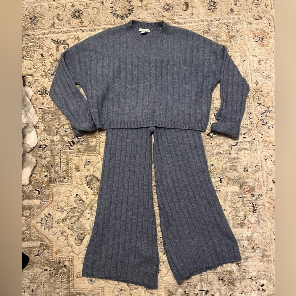 Sincerely Jules Cozy Blue Knit Set